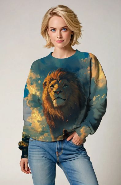 Majestic Lion’s Glory: The Roar of the King Hoodie, Sweatshirt, Zip-Up, T-Shirt-Sweatshirt