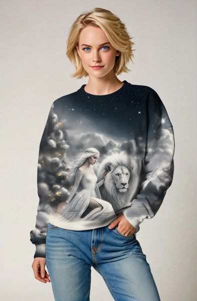 Majestic Roar: The Cosmic Ruler Hoodie, Sweatshirt, Zip-Up, T-Shirt-Sweatshirt