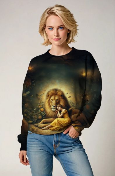 Lioness of the Golden Dawn: The Heart of the Wild Hoodie, Sweatshirt, Zip-Up, T-Shirt-Sweatshirt
