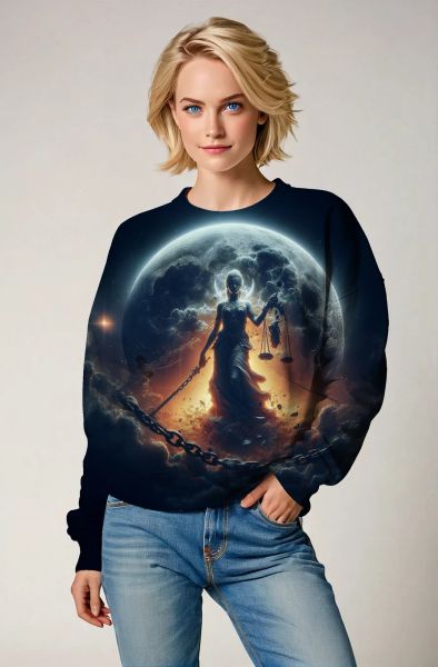 Libra Zodiac Collection: Celestial Justice - The Balanced Light of the Universe Hoodie, Sweatshirt, Zip-Up, T-Shirt