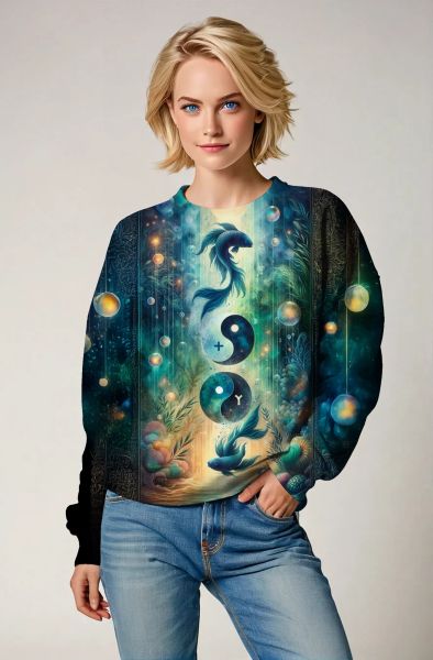 Cosmic Fish: The Yin and Yang of Pisces Hoodie, Sweatshirt, Zip-Up, T-Shirt-Sweatshirt