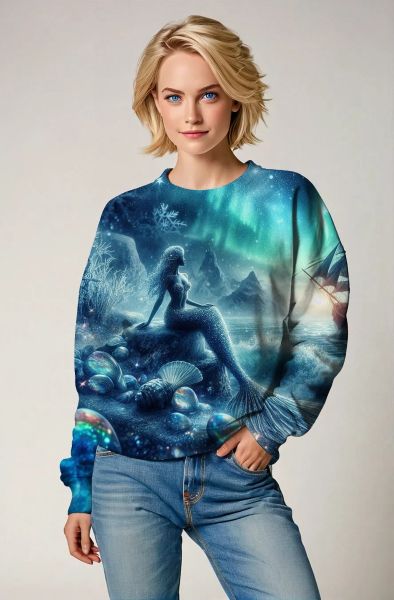 Pisces Dreamscape: Celestial Mermaid Sweatshirt