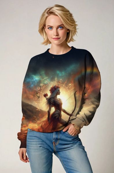 Sagittarius' Forest Warrior: The Enchanted Archer Hoodie, Sweatshirt, Zip-Up, T-Shirt-Sweatshirt