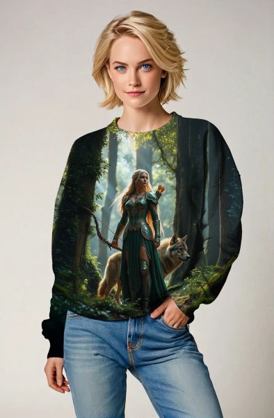Sagittarius' Ethereal Voyager: The Galactic Archer Hoodie, Sweatshirt, Zip-Up, T-Shirt-Sweatshirt