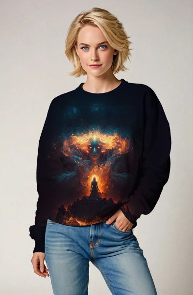 Scorpio Zodiac Collection: Phoenix of Flames and Eruption Design Hoodie, Sweatshirt, Zip-Up, T-Shirt-Sweatshirt