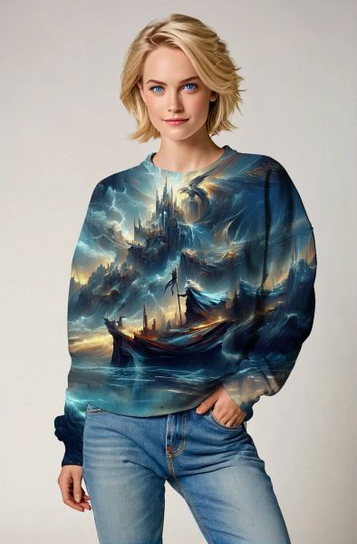Scorpio Zodiac Collection: Mystical Realm and Twilight Castle Design Hoodie, Sweatshirt, Zip-Up, T-Shirt-Sweatshirt