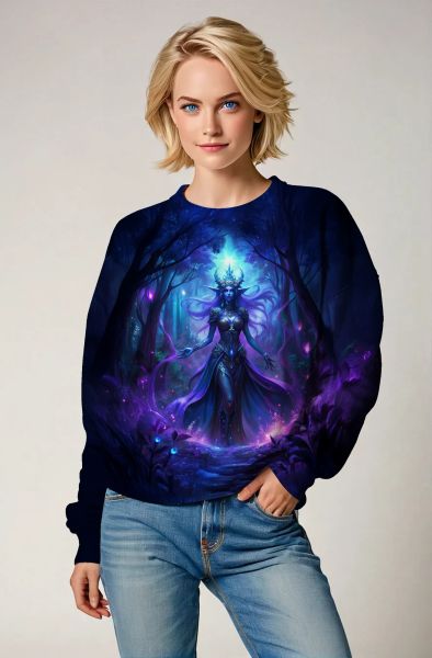 Scorpio Zodiac Collection: Queen of the Night and Celestial Mystic Double-Faced Design Hoodie, Sweatshirt, Zip-Up, T-Shirt-Sweatshirt