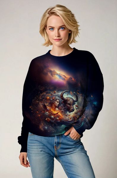 Taurus Zodiac Collection: The Cosmic Keeper Sweatshirt-Sweatshirt