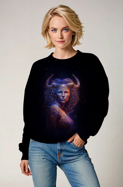 Taurus Zodiac Collection: The Celestial Strength Hoodie, Sweatshirt, Zip-Up, T-Shirt-Sweatshirt