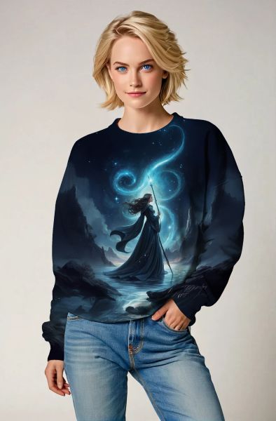 Virgo Zodiac Collection: The Celestial Sorceress Hoodie-Sweatshirt