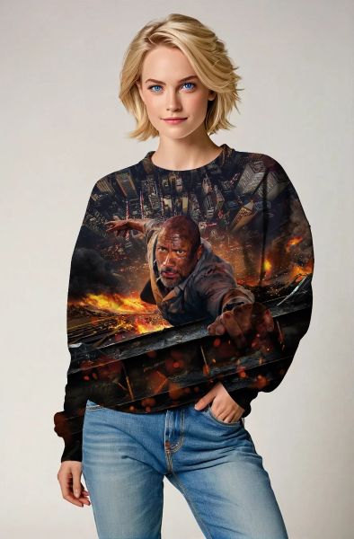 Urban Survival Sweatshirt – Dark Black & Fiery Orange