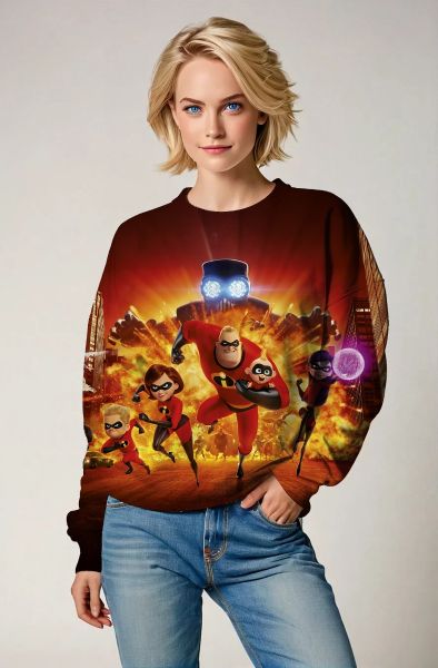 The Incredibles Family Action Sweatshirt – Dark Brown
