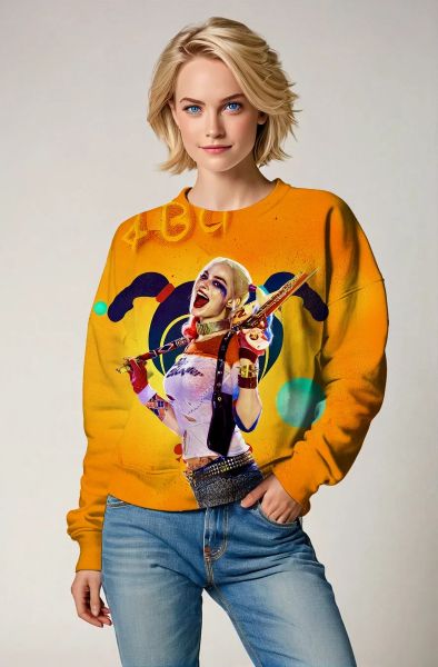 Yellow Harley Quinn Graffiti Sweatshirt