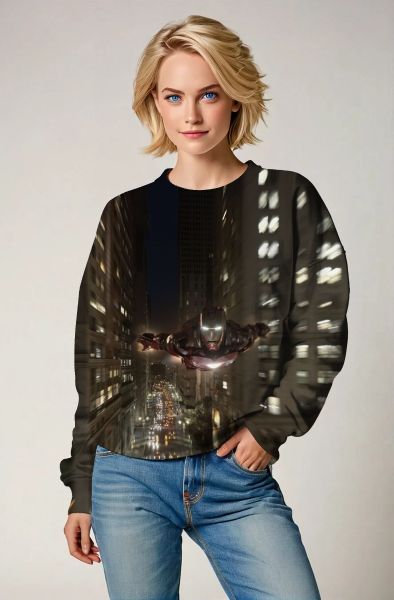 Iron Man Cityscape Sweatshirt – Dynamic Black Edition