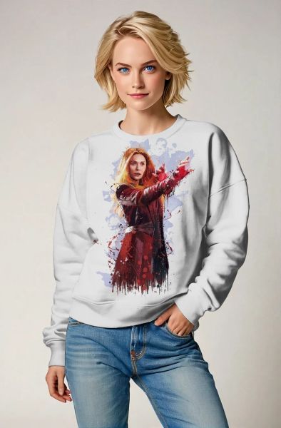 Light Gray Mystic Hero Crewneck Sweatshirt