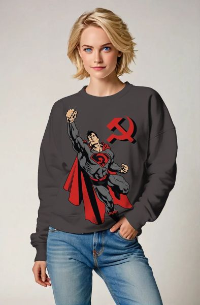 Dark Gray Heroic Red Emblem Crewneck Sweatshirt