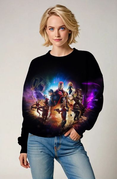 Black Marvel Heroes Sweatshirt – Hero Crossover Explosion