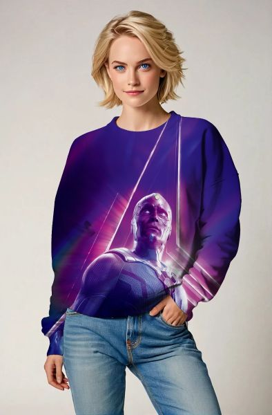 Avengers Inspired Vision Purple Cosmic Sweatshirt
