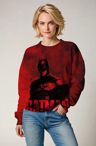 The Batman Crimson Pulse Sweatshirt – Vigilante’s Echo