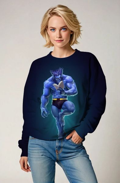 Hank McCoy / Beast Sweatshirt - The Intelligent Beast in Blue