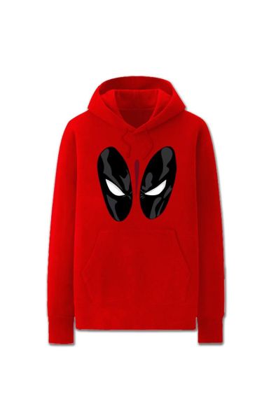 Cute Solid Color Deadpool Eye Cartoon Style Deadpool Hoodie Solid