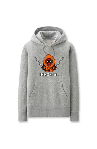 Solid Color Deadpool Cartoon Style Cute Deadpool Hoodie Solid