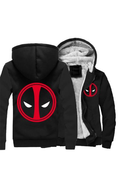 Solid Color Deadpool Movie Series Deadpool Deadpool Hoodie Solid-Black
