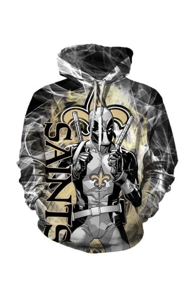 Pullover Black Deadpool New Orleans Sai Hoodie Black