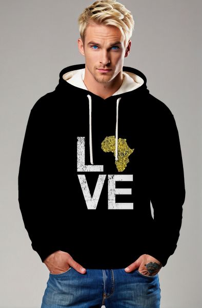 Love for Africa Sweatshirt - T-Shirts, Hoodies, Zip-Up Jackets, and Pullovers-Hoodie