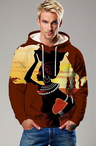 African Heritage Elegance Sweatshirt - T-Shirts, Hoodies, Zip-Up Jackets, and Pullovers
