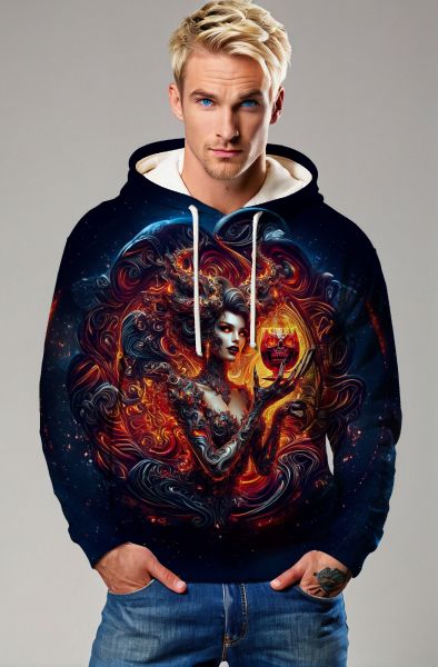Aries Zodiac Collection: The Flame Dancer Hoodie, Sweatshirt, Zip-Up, T-Shirt