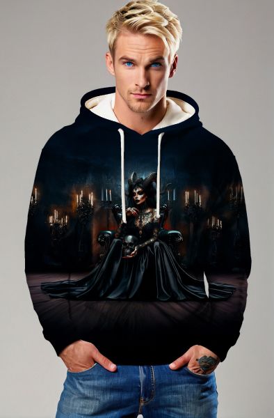 Aries Zodiac Collection: The Goddess of Midnight Flames Hoodie, Sweatshirt, Zip-Up, T-Shirt
