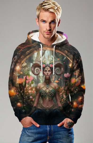Aries Zodiac Collection: The Guardian of Nature Hoodie, Sweatshirt, Zip-Up, T-Shirt