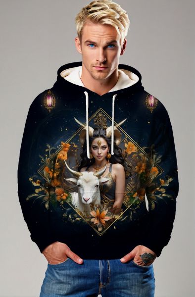 Aries Zodiac Collection: The Majestic Guardian Hoodie, Sweatshirt, Zip-Up, T-Shirt
