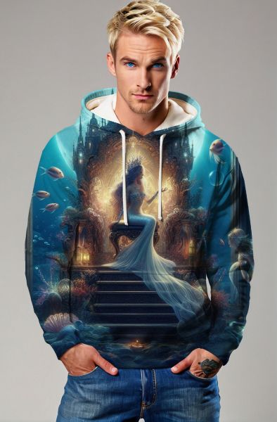 Aquarius Zodiac Collection: The Crystal Throne - The Empress of the Underwater Realm Hoodie, Sweatshirt, Zip-Up, T-Shirt