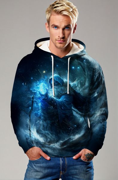Aquarius Zodiac Collection: Elemental Flow Hoodie, Sweatshirt, Zip-Up, T-Shirt