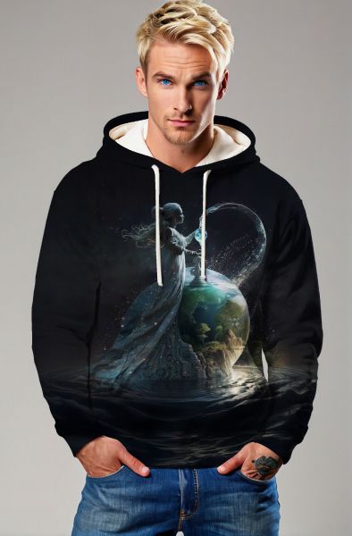 Aquarius Zodiac Collection: Stellar Flow - The Celestial Spirit Hoodie, Sweatshirt, Zip-Up, T-Shirt