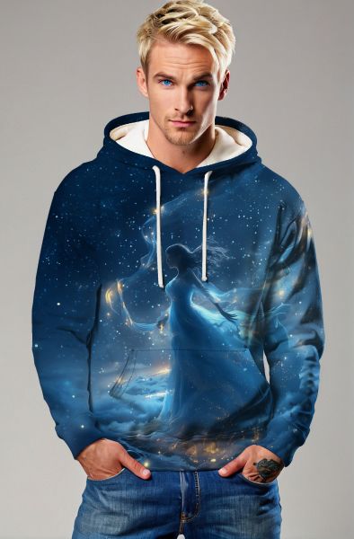 Aquarius Zodiac Collection: Cosmic Flow - The Keeper of the Universe Hoodie, Sweatshirt, Zip-Up, T-Shirt