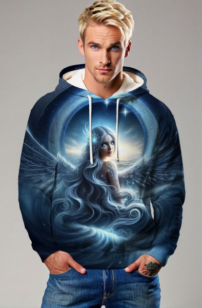 Aquarius Zodiac Collection: The Infinite Horizon - Starry Waters Hoodie, Sweatshirt, Zip-Up, T-Shirt