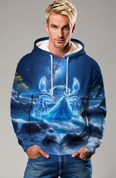 Cancer Zodiac Collection: The Cosmic Queen Hoodie, Sweatshirt, Zip-Up, T-Shirt
