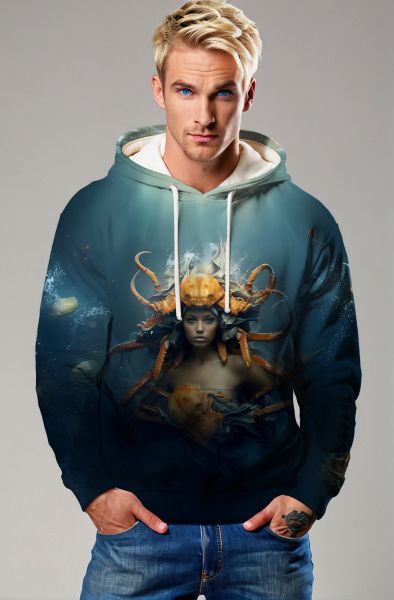 Cancer Zodiac Collection: The Oceanic Queen Hoodie, Sweatshirt, Zip-Up,