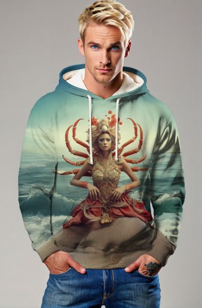 Cancer Zodiac Collection: The Celestial Crustacean Hoodie, Sweatshirt, Zip-Up, T-Shirt