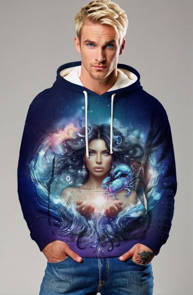 Cancer Zodiac Collection: The Ocean's Embrace Hoodie, Sweatshirt, Zip-Up, T-Shirt