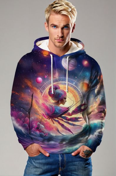Cancer Zodiac Collection: The Cosmic Crustacean Hoodie, Sweatshirt, Zip-Up, T-Shirt