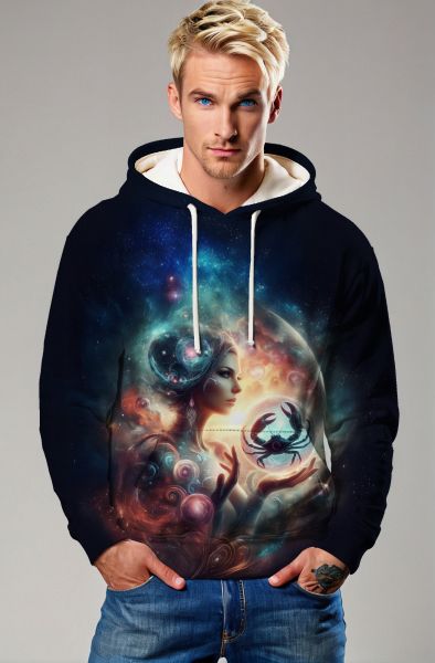 Cancer Zodiac Collection: The Lunar Majesty Hoodie, Sweatshirt, Zip-Up, T-Shirt