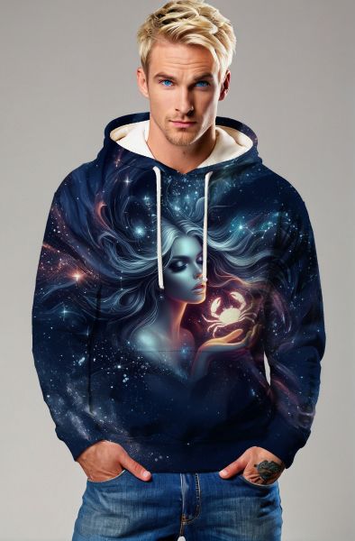 Cancer Zodiac Collection: The Cosmic Crab Hoodie, Sweatshirt, Zip-Up