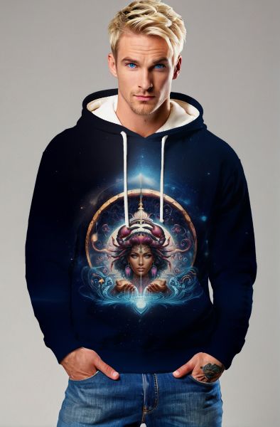 Cancer Zodiac Collection: The Cosmic Siren Hoodie, Sweatshirt, Zip-Up, T-Shirt