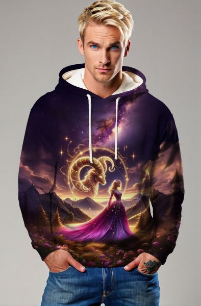 Capricorn Zodiac Collection: The Celestial Keeper-Hoodie