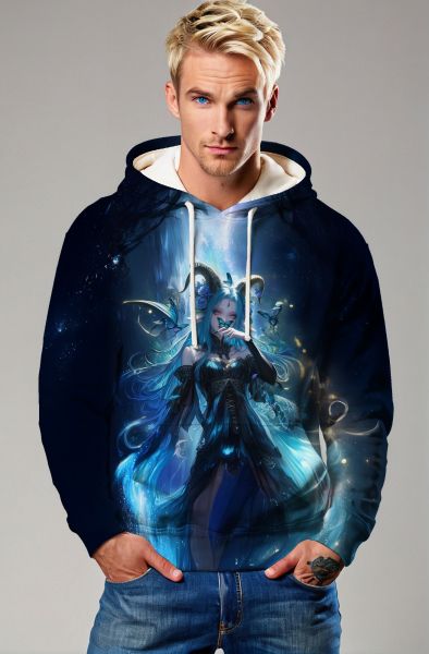 Capricorn's Galactic Reign: The Queen of the Stars Hoodie, Sweatshirt, Zip-Up, T-Shirt-Hoodie