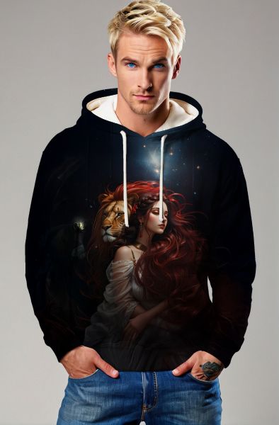 Lion's Heart: The Celestial Guardian Hoodie, Sweatshirt, Zip-Up, T-Shirt